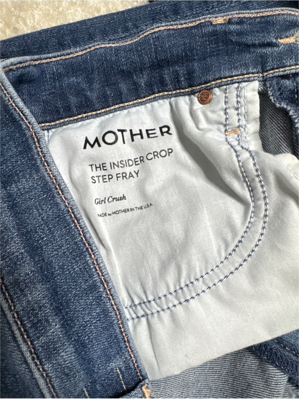 Mother Jeans The Insider Crop Step Fray in Girl Crush Size 27 - Picture 4 of 9